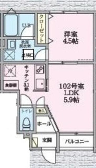 【間取り】 | エクセルピア萩中３番館