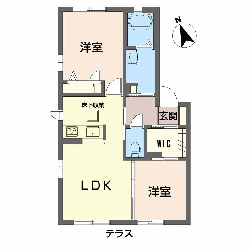 ハピネス西条　D棟の間取り
