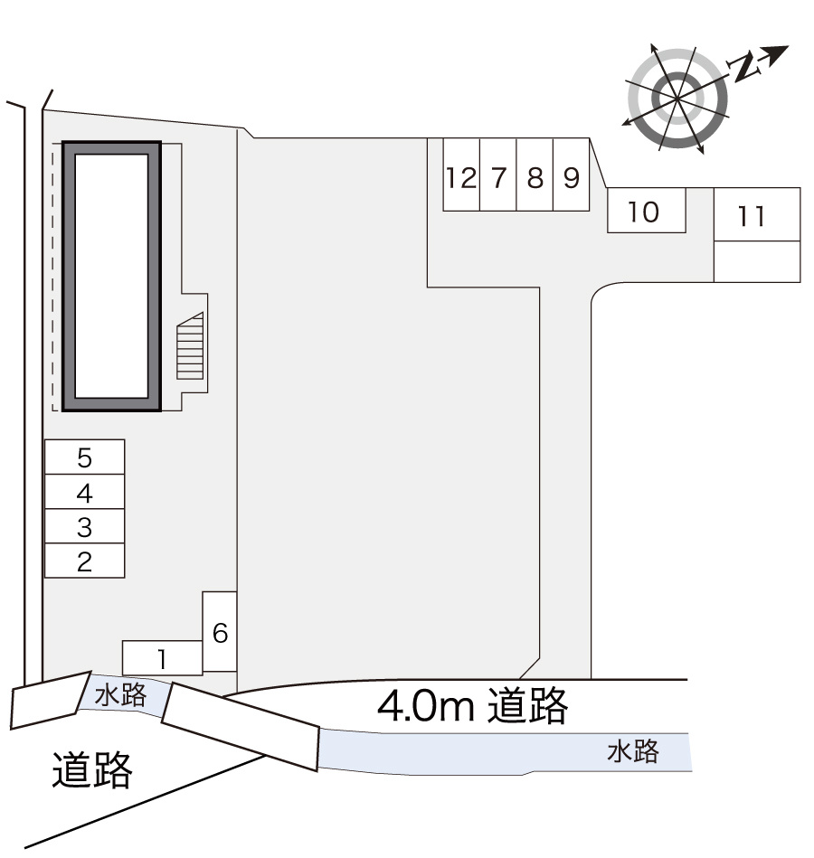 広島市佐伯区八幡５丁目のアパートの区画図|画像4