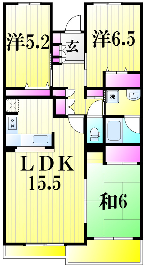 ＩＳＭ南柏 の間取り