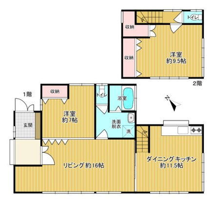 【間取り】 | 熱海市上多賀　戸建