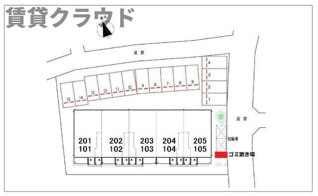 サンハイツの区画図