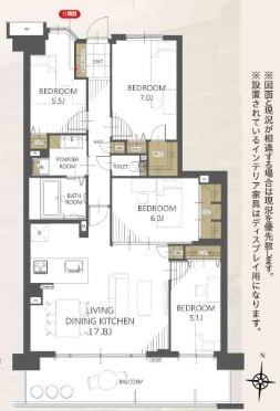 ガーデン・シンフォニー新越谷の間取り|大きなクローゼットも備わっており、季節物収納も十分◎7階南向きにつき、眺望・採光良好です。ペット飼育可能！24時間ゴミ出し可能ですので、お部屋をより清潔に保つことが出来ます。