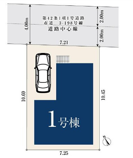 府中市新町1丁目　中央線　国分寺駅　新築戸建の区画図