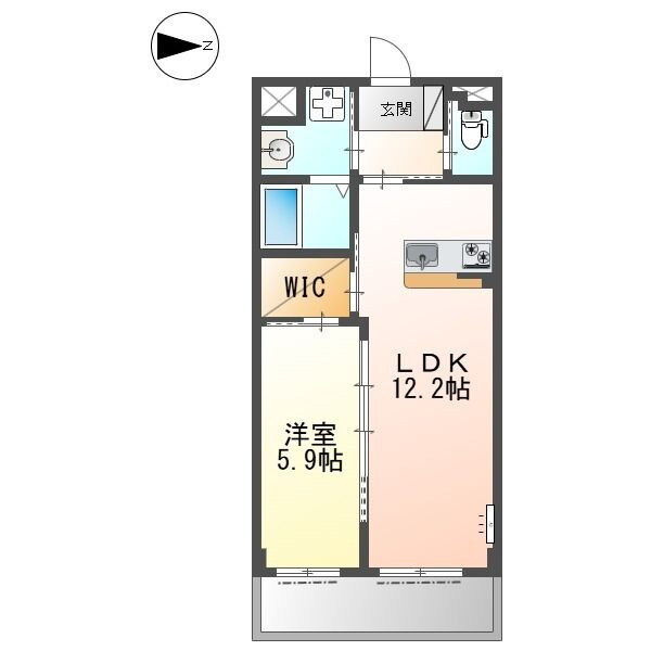 レアグランツ東難波 Ⅰの間取り