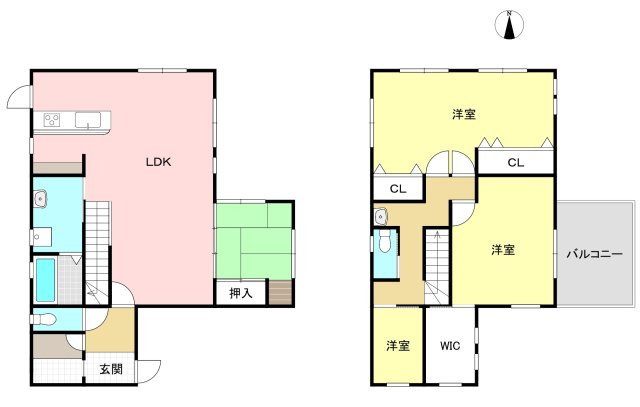 姫路市豊富町御蔭　　中古戸建の間取り