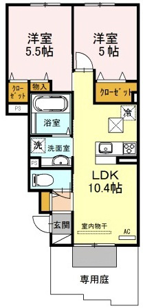 メルベーユ福里の間取り