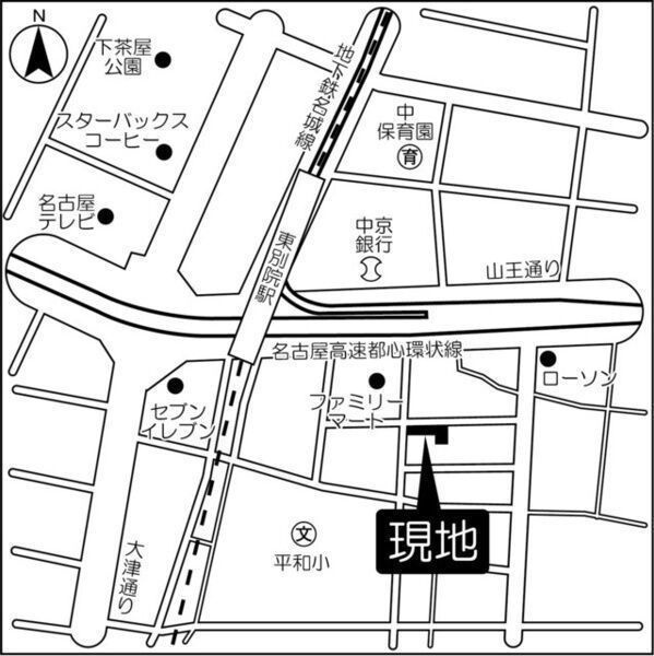 GVIVRE東別院の地図