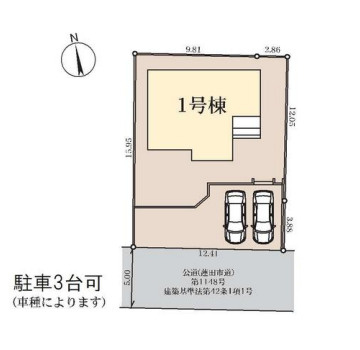 蓮田市椿山　第１０　新築一戸建て　リーブルガーデン　01の区画図|１号棟