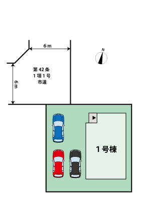 高田２丁目　新築戸建の区画図