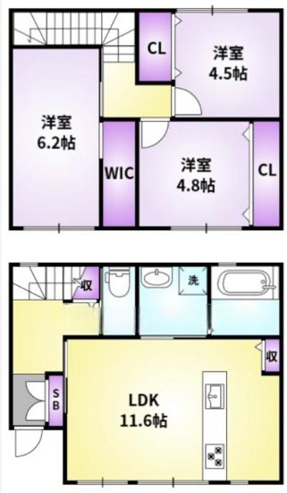 FLOW津福駅前の間取り