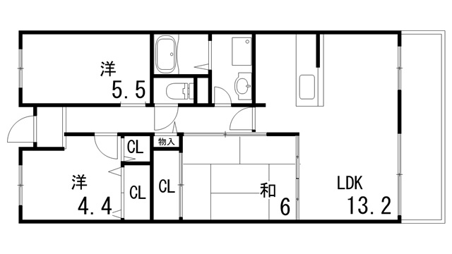 オルテンシアKOBEの間取り