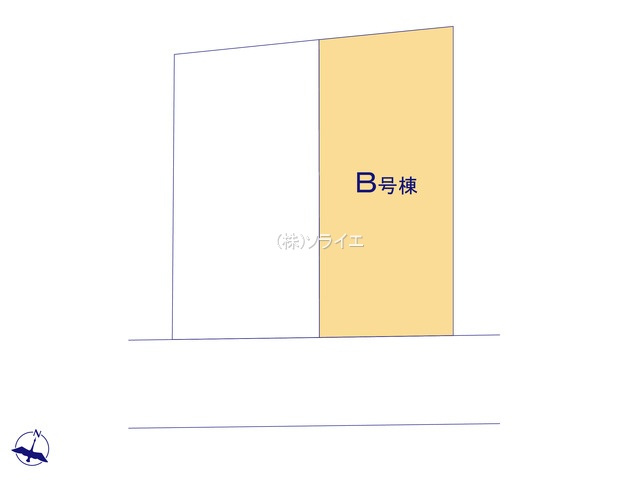 狭山市入間川3期　新築戸建　全2棟　B号棟　ハートフルタウンの区画図