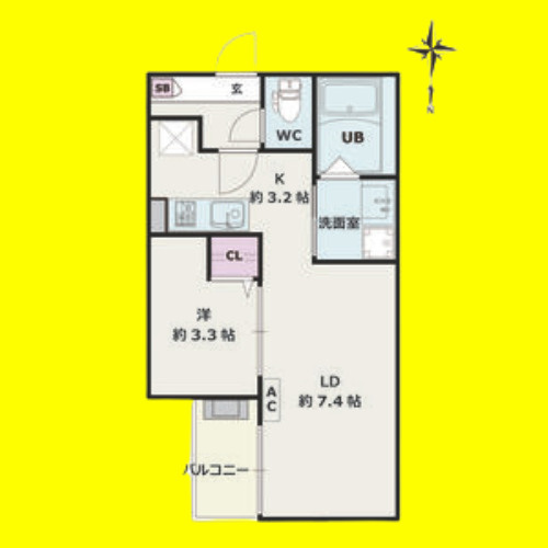 Jack umateⅠ　名古屋市賃貸　仲介手数料無料の間取り