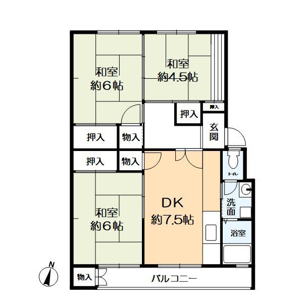 千里竹見台団地Ａ３棟の間取り