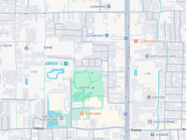 松原市田井城　第1期　新築一戸建ての地図