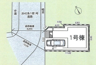 寒川町一之宮第52　新築戸建　全１棟の区画図