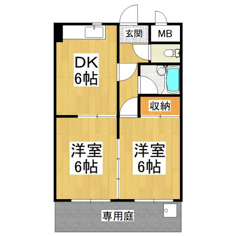【間取り】 | ロイヤルハイツ深井清水