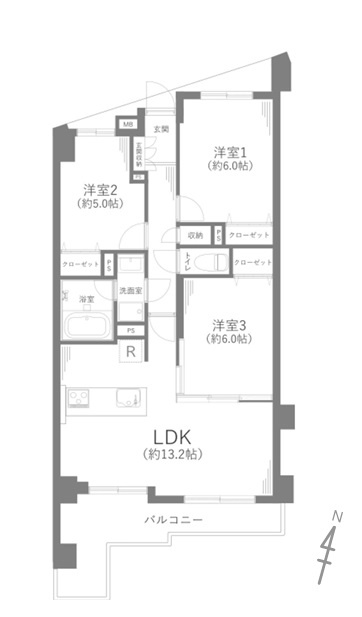 ◎藤沢市片瀬海岸1丁目　シルフィード湘南の間取り|3LDK☆