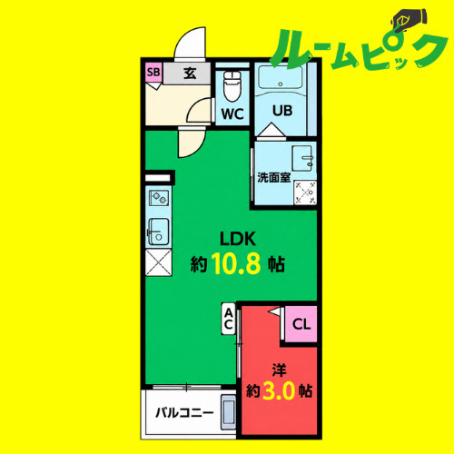 Jack umateⅡ　名古屋市賃貸　仲介手数料無料の間取り