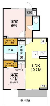 D-ROOM江井島の間取り