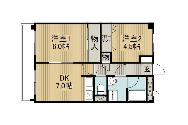 ガーデン永明B棟の間取り