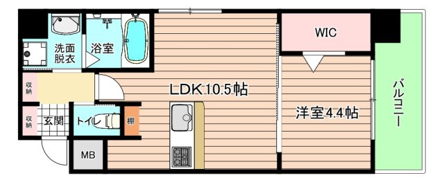 大阪市都島区片町１丁目の賃貸マンションの間取り
