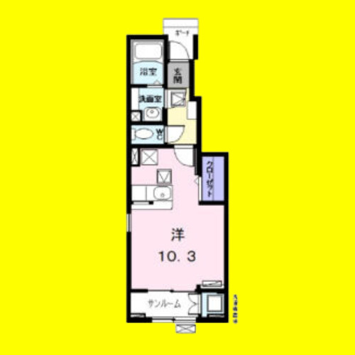 メゾン・ド・モリタⅢ　名古屋市賃貸　仲介手数料無料の間取り