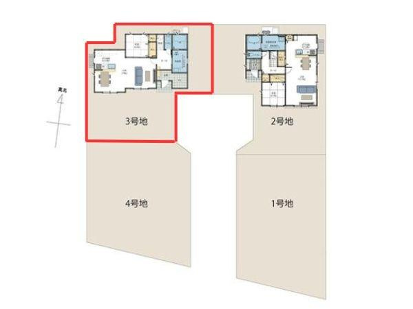 P-TELAS三佐2丁目3号地の区画図|全体区画図です。