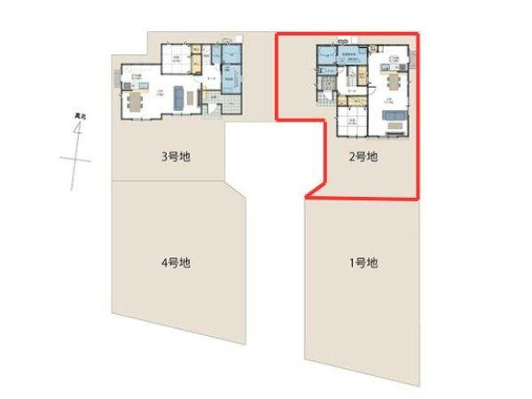 P-TELAS三佐2丁目2号地の区画図|全体区画図です。