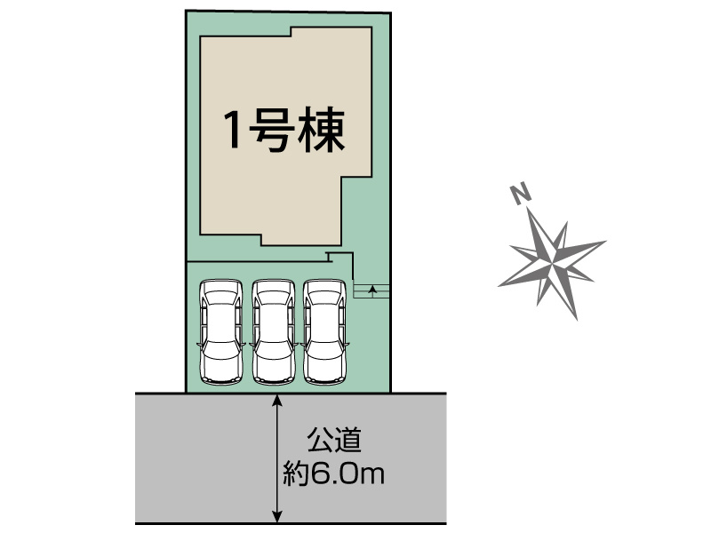 【今からご案内可能】東郷町清水三丁目　全1棟の区画図|全体区画数｜全1棟
◆駐車並列3台可能！(但し、車種による)
◆前面道路幅員6mで車通り少ないため駐車も楽々♪
◎まずは、お気軽にお問い合わせください。現地を案内しながら周辺環境も見て頂けます。　　　