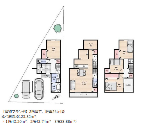 塚本1丁目土地の参考プラン|◆建物プランございます！
