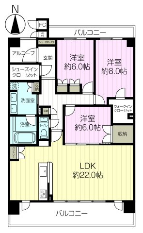 ワコーレ芦屋クラウンズの間取り