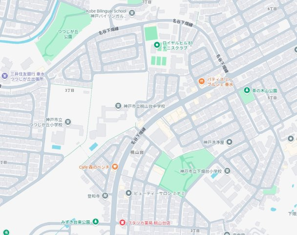 神戸市垂水区桃山台　新築一戸建ての地図