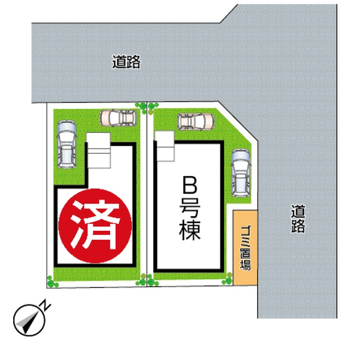 神戸市垂水区桃山台　新築一戸建ての区画図|全2区画