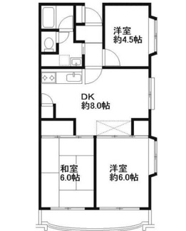 【間取り】 | ブランハイツ長津田 | 間取りです。