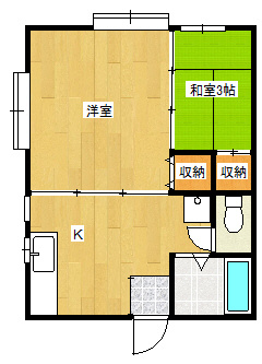 シャンブル江南Aの間取り