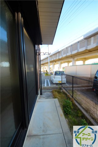エステリーオA棟のバルコニー