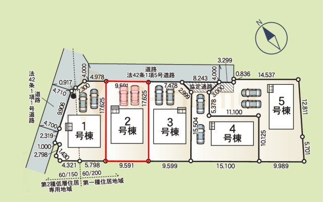 土浦市中村南第11　新築戸建て　2号棟の区画図|大きなお買い物だからこそ、メリット・デメリットを伝えさせて頂きます。
R-homeにお任せください♪