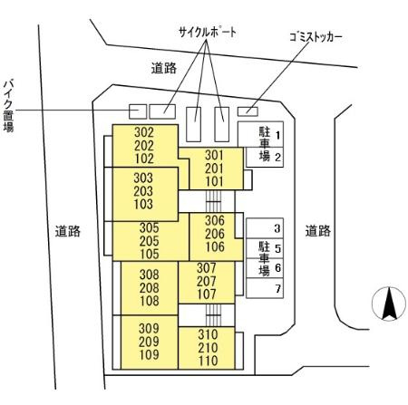 ファミユBの区画図
