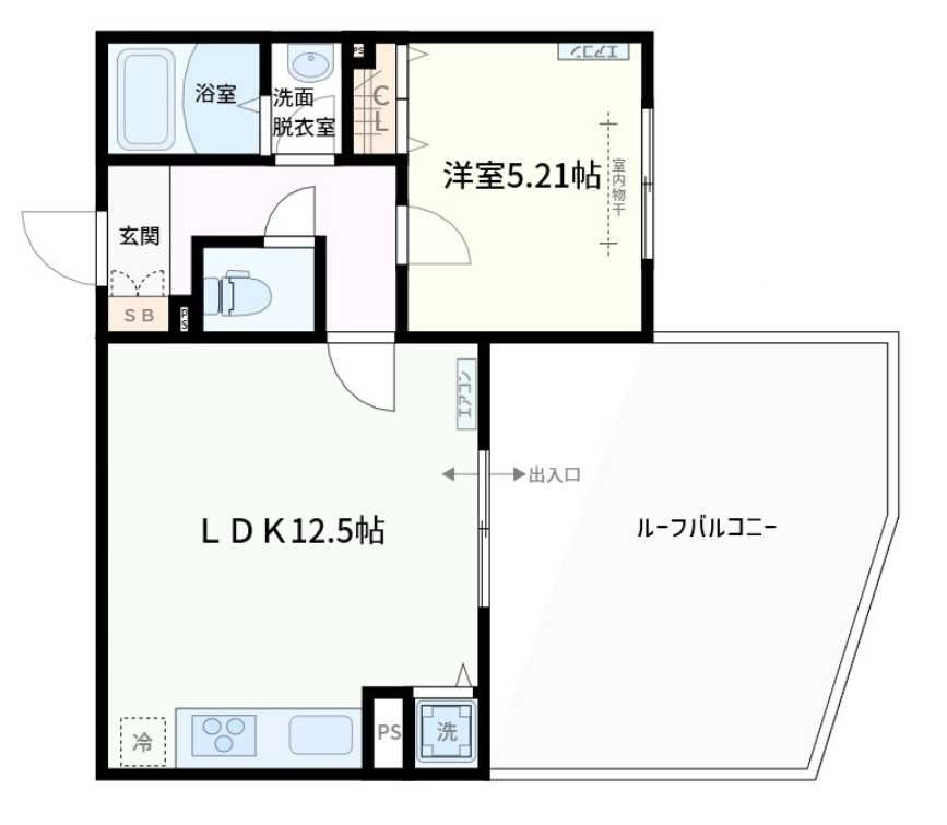 フォルトゥーナ三軒茶屋　デザイナーズ　築浅　駅近の間取り
