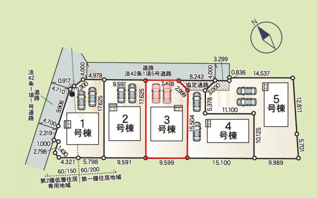土浦市中村南第11　新築戸建て　3号棟の区画図|大きなお買い物だからこそ、メリット・デメリットを伝えさせて頂きます。
R-homeにお任せください♪