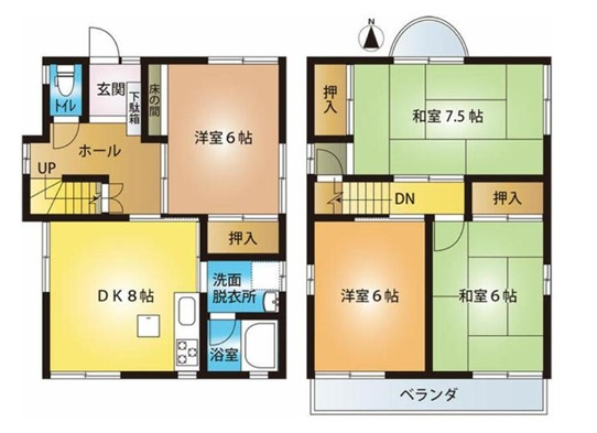熊谷市妻沼　リフォーム済中古戸建の間取り