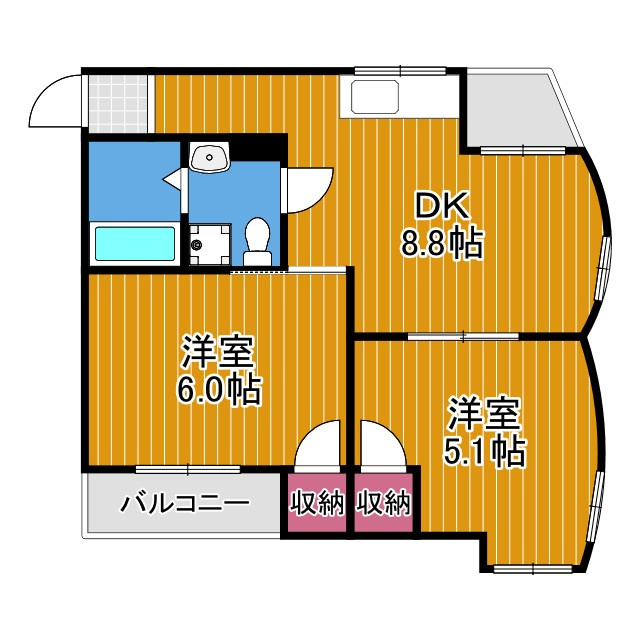 メビウス道明寺レジデンス東館の間取り