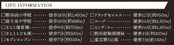 【仲介手数料無料】新築戸建　熊谷市肥塚484-4（全1棟）の周辺