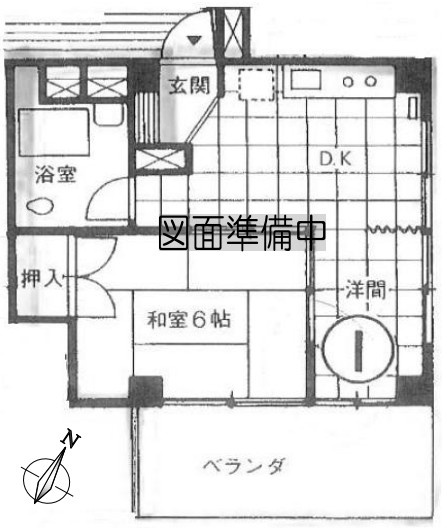 【間取り】 | 池袋グリーンコーポ | １LDKタイプのお部屋となります。現在室内デザイン作成中となります。