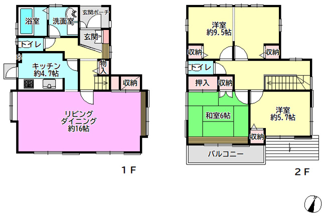 【間取り】 | 上尾市中新井　戸建