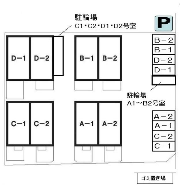 フォレスト　リーフタウンＢ棟の区画図