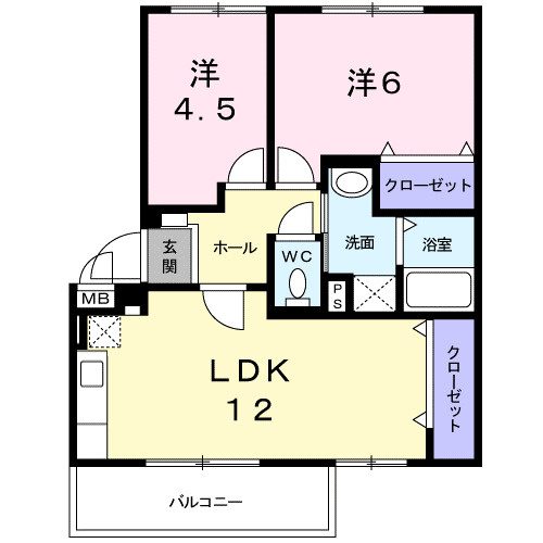 リヴィエール宮本Ⅱの間取り
