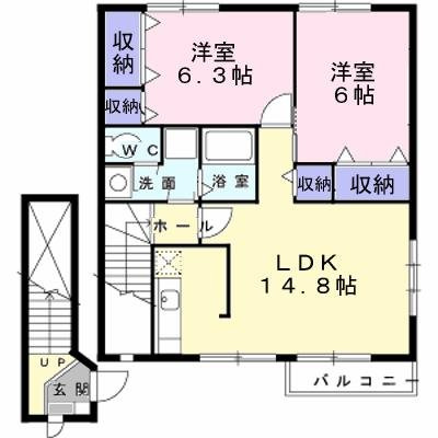 サンフィールド　Ｂの間取り